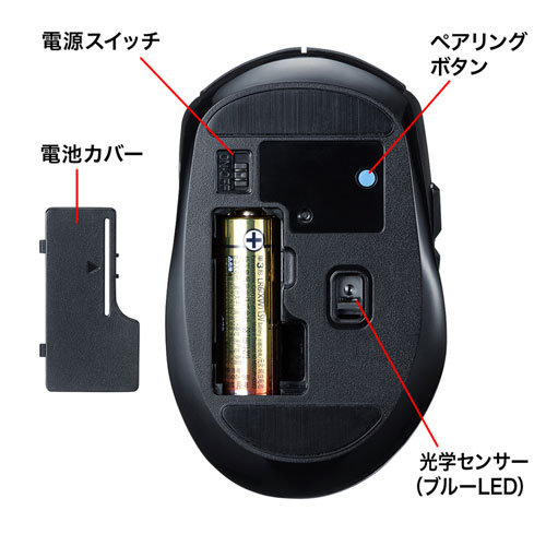 KS-MS05BK / Bluetooth 5.0 ブルーLEDマウス