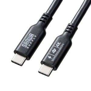 KU-10GCCP10020 / USB10GbpsType-Cケーブル（PD100W・映像出力対応・2m）