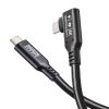 KU-10GCCP100L10 / USB10GbpsType-Cケーブル（PD100W・映像出力対応・片側L型コネクタ・1m）