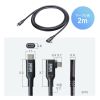 KU-10GCCP100L20 USB10GbpsType-Cケーブル(PD100W・映像出力対応・片側L型コネクタ・2m) KU-10GCCP100L20 / USB10GbpsType-Cケーブル(PD100W・映像出力対応・片側L型コネクタ・2m)