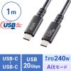 KU-20GCCPE10 / USB20Gbps（USB4 Gen2×2）Type-C ケーブル