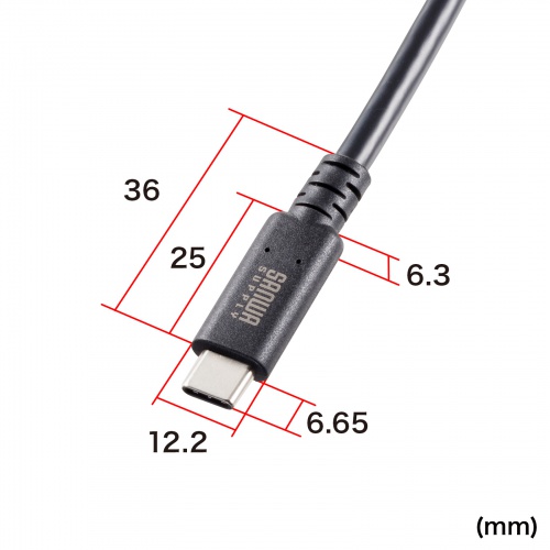 KU-20GCCPE10 / USB20Gbps（USB4 Gen2×2）Type-C ケーブル
