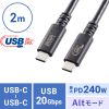 KU-20GCCPE20 / USB20Gbps（USB4 Gen2×2）Type-C ケーブル