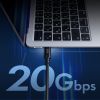 KU-20GCCPEDSL20 抜け止め防止Type-Cケーブル(シングルクリューロック・20Gbps・240W・2m) KU-20GCCPEDSL20 / 抜け止め防止Type-Cケーブル(シングルクリューロック・20Gbps・240W・2m)