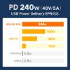 KU-20GCCPEDSL20 / 抜け止め防止Type-Cケーブル（シングルクリューロック・20Gbps・240W・2m）