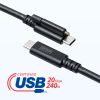 KU-20GCCPESSL10 抜け止め防止Type-Cケーブル(シングルクリューロック・20Gbps・240W・1m) KU-20GCCPESSL10 / 抜け止め防止Type-Cケーブル(シングルクリューロック・20Gbps・240W・1m)
