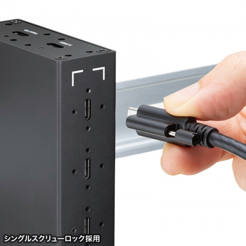 KU-20GCCPESSL20 / USB 20Gbps Type-Cケーブル（シングルスクリューロック・240W・2m）