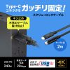 KU-20GCCPESSL20 / USB 20Gbps Type-Cケーブル（シングルスクリューロック・240W・2m）