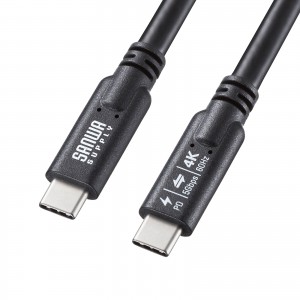 KU-5GCCP10030TK / USB5Gbps Type-Cケーブル(PD100W・映像出力対応・3m)
