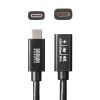 KU-5GCCP100EN05 / USB5Gbps Type-C延長ケーブル(PD100W・0.5m)