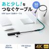 KU-5GCCP100EN05 / USB5Gbps Type-C延長ケーブル(PD100W・0.5m)