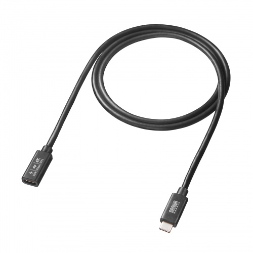 KU-5GCCP100EN10 / USB5Gbps Type-C延長ケーブル(PD100W・1m)