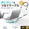 KU-5GCCP100EN10 / USB5Gbps Type-C延長ケーブル(PD100W・1m)