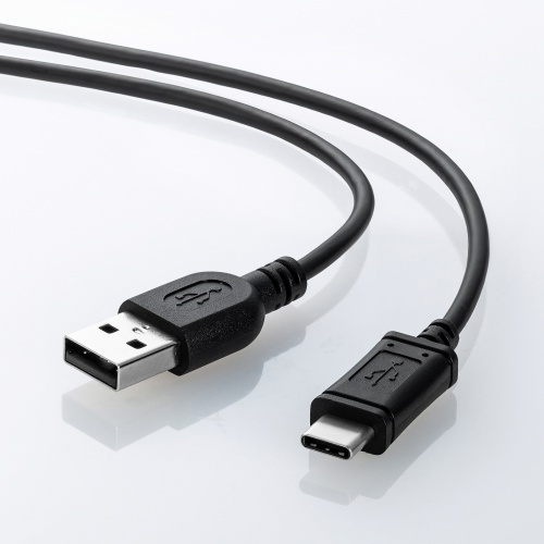 KU-CA05K / USB2.0 Type-C-Aケーブル（0.5m・ブラック）