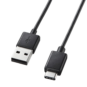 KU-CA05 / Type-C USB2.0標準ケーブル(0.5m・ブラック)