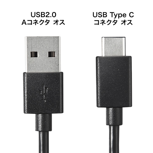 KU-CA20 / Type-C USB2.0標準ケーブル（2m・ブラック）