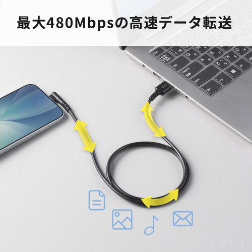 KU-CAL10TK2 / USB 2.0 Type-Cケーブル(C-A・L型・1m)