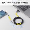 KU-CAL20TK2 / USB 2.0 Type-Cケーブル（C-A・L型・2m）