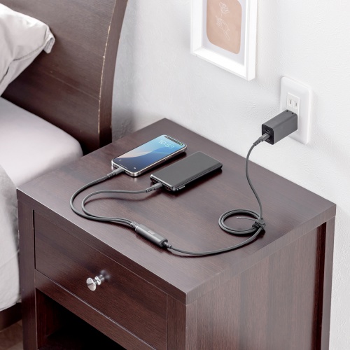 KU-CCP100D12BK / USB2.0Type-Cケーブル(2台同時充電+通信・PD100W)