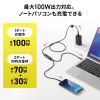 KU-CCP100D12BK USB2.0Type-Cケーブル(2台同時充電+通信・PD100W) KU-CCP100D12BK / USB2.0Type-Cケーブル(2台同時充電+通信・PD100W)