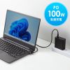 KU-CCP100KA10BK / USB2.0 Type-Cコネクタ540度回転ケーブル（PD100W・1m）