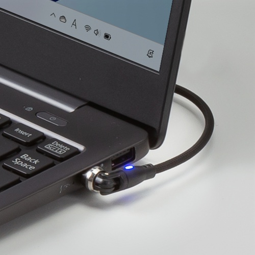 KU-CCP100KA18BK / USB2.0 Type-Cコネクタ540°回転ケーブル（PD100W・1.8m）