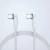 KU-CCP100KAW10W / USB2.0 Type-C 両側コネクタ540度回転ケーブル ホワイト（100W・1m）
