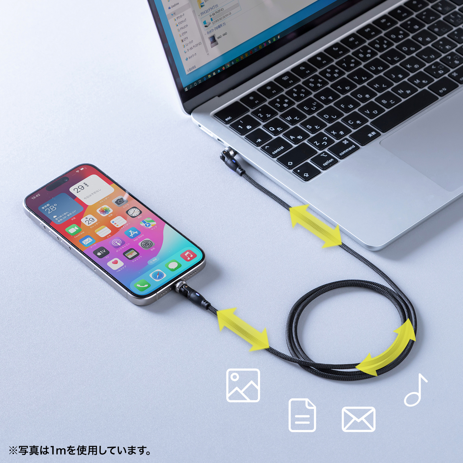 最大480Mbpsの高速通信