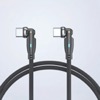 KU-CCP100KAW18BK / USB2.0 Type-C 両側コネクタ540度回転ケーブル ブラック（100W・1.8m）