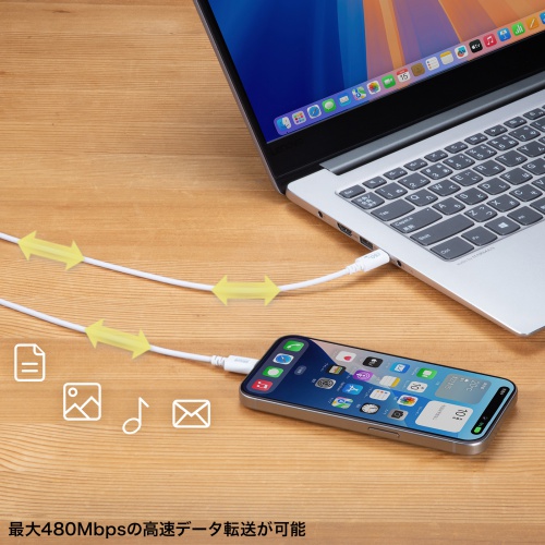 最大480Mbpsの高速データ転送