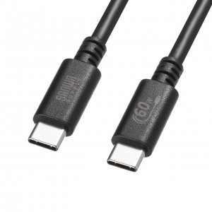KU-CCP6030BK / USB 2.0 Type-Cケーブル(PD60W・3m・ブラック)