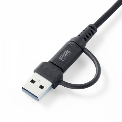 KU-CCP60ACC10BK / USB2.0Type-Cケーブル（CtoA変換アダプタ付き・PD60W・ブラック）