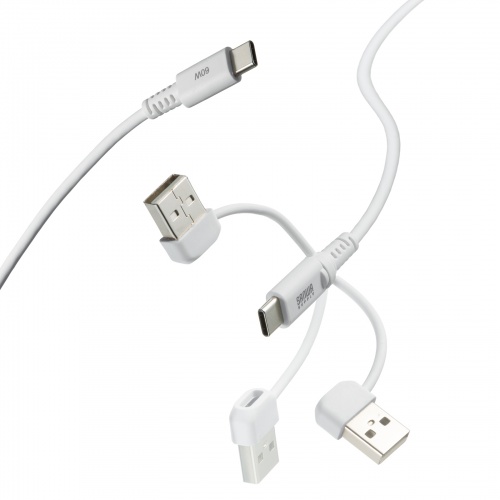 KU-CCP60ACC10W / USB2.0Type-Cケーブル（CtoA変換アダプタ付き・PD60W・ホワイト）