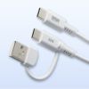 KU-CCP60ACC10W USB2.0Type-Cケーブル(CtoA変換アダプタ付き・PD60W・ホワイト) KU-CCP60ACC10W / USB2.0Type-Cケーブル(CtoA変換アダプタ付き・PD60W・ホワイト)