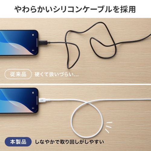 KU-CCP60ACC10W / USB2.0Type-Cケーブル（CtoA変換アダプタ付き・PD60W・ホワイト）