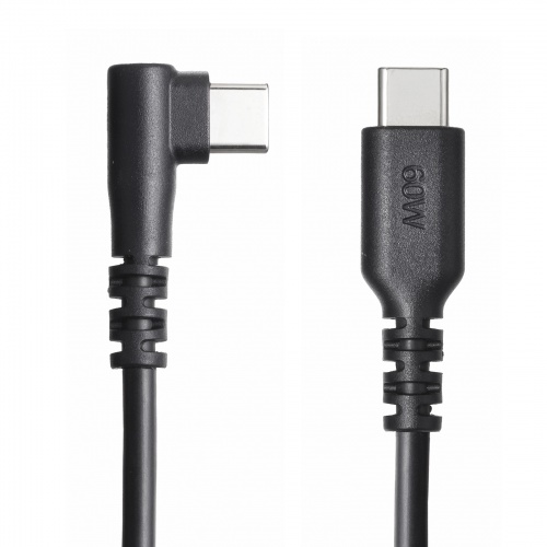 KU-CCP60L10TK2 / USB 2.0 Type-Cケーブル（C-C・片側L型コネクタ・60W・1m）