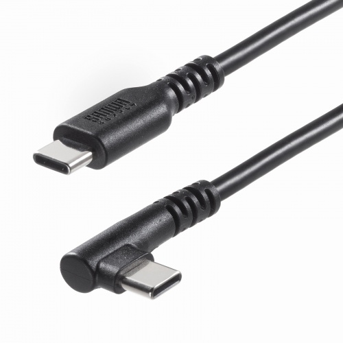 KU-CCP60L10TK2 / USB 2.0 Type-Cケーブル（C-C・片側L型コネクタ・60W・1m）