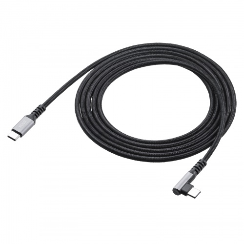KU-CCP60L20TK / USB 2.0 Type-Cケーブル（C-C・片側L型コネクタ・60W・2m）
