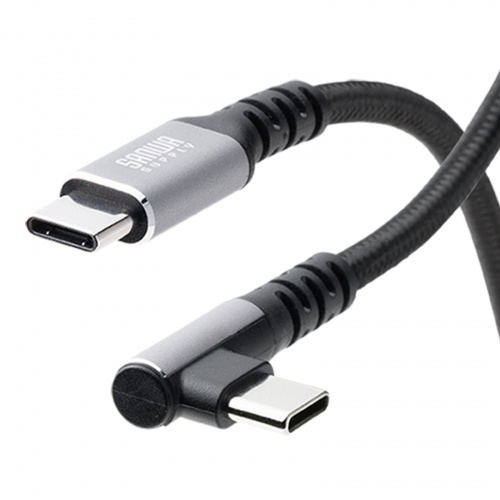 KU-CCP60L20TK / USB 2.0 Type-Cケーブル（C-C・片側L型コネクタ・60W・2m）