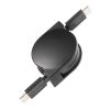 KU-CCP60M08BK USB2.0 Type-C 巻取りケーブル PD60W ブラック KU-CCP60M08BK / USB2.0 Type-C 巻取りケーブル PD60W ブラック