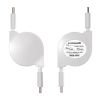 KU-CCP60M08W USB2.0 Type-C 巻取りケーブル PD60W ホワイト KU-CCP60M08W / USB2.0 Type-C 巻取りケーブル PD60W ホワイト