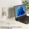KU-CCP60M08W USB2.0 Type-C 巻取りケーブル PD60W ホワイト KU-CCP60M08W / USB2.0 Type-C 巻取りケーブル PD60W ホワイト