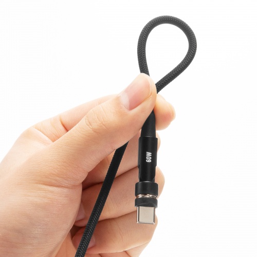 KU-CCP60MG20BK / USB2.0 Type-Cケーブル（マグネットコネクタ・540度回転・PD60W・2m）