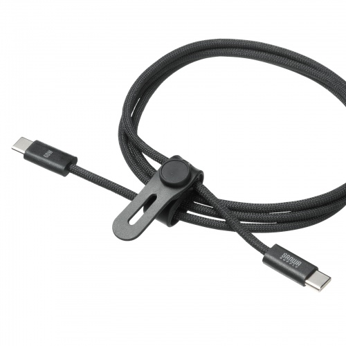 KU-CCP60SM10BKN / USB 2.0 Type-Cシリコンメッシュケーブル(PD60W・1m・ブラック)