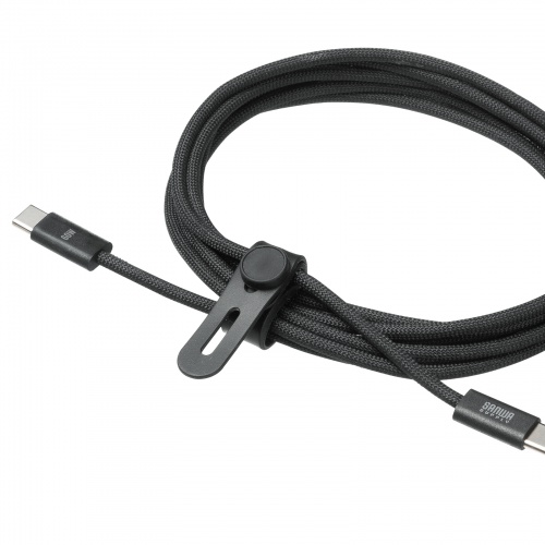 KU-CCP60SM20BKN / USB 2.0 Type-Cシリコンメッシュケーブル(PD60W・2m・ブラック)