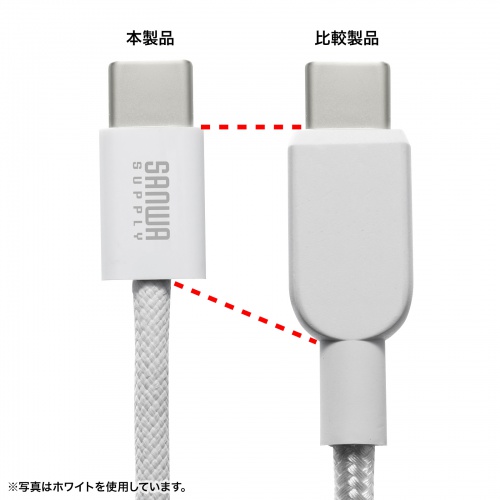 KU-CCP60SM20BK / USB Type-Cシリコンメッシュケーブル（PD60W・ブラック・2m）