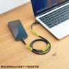 KU-CCPES10BK USB2.0 Type-C シリコンケーブル(PD240W・1m・ブラック) KU-CCPES10BK / USB2.0 Type-C シリコンケーブル(PD240W・1m・ブラック)