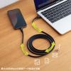 KU-CCPES20BK USB2.0 Type-C シリコンケーブル(PD240W・2m・ブラック) KU-CCPES20BK / USB2.0 Type-C シリコンケーブル(PD240W・2m・ブラック)