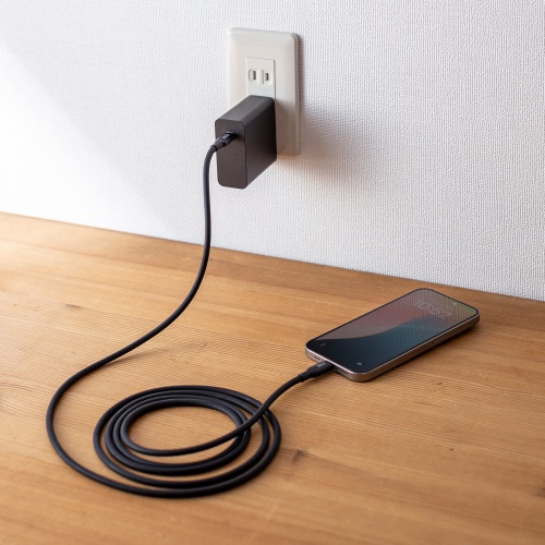 KU-CCPES20BK / USB2.0 Type-C シリコンケーブル（PD240W・2m・ブラック）