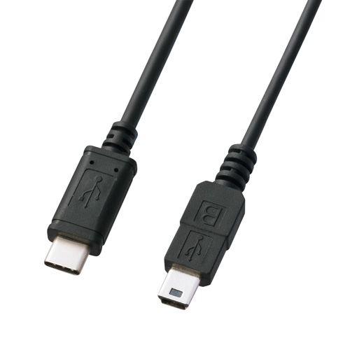KU-CMB10 / USB2.0 Type-C-miniBケーブル（1m・ブラック）